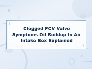 Clogged Pcv Valve Symptoms: Oil Buildup in Air Intake Box Explained