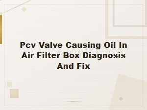 Pcv Valve Causing Oil in Air Filter Box: Diagnosis and Fix Guide